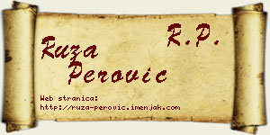 Ruža Perović vizit kartica